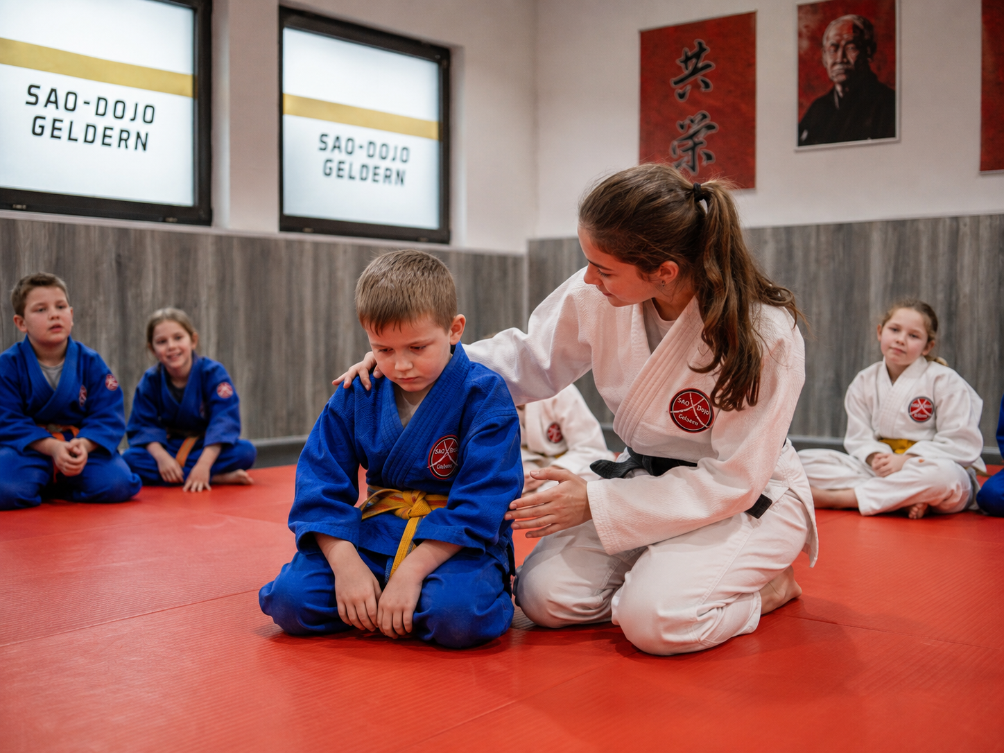Kinder und Jugendliche gemeinsam beim Training im SAO-DOJO Geldern